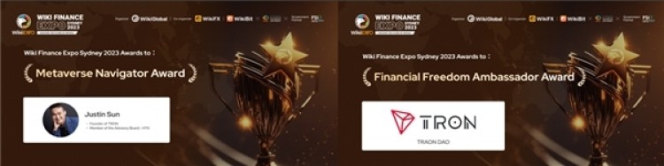 [數(shù)字貨幣達(dá)人]Wiki被授予孫宇晨和波場(chǎng)TRON Finance 頂級(jí)EXPO獎(jiǎng)項(xiàng)