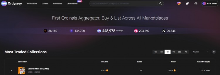 「BTC生態(tài)」本文了解了Ordinals聚合交易市場NxHub、Best in Slot及Ordys