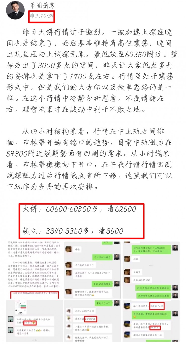 [幣圈蕭寒]午夜行情：大餅磐面守住60000 附近運(yùn)行