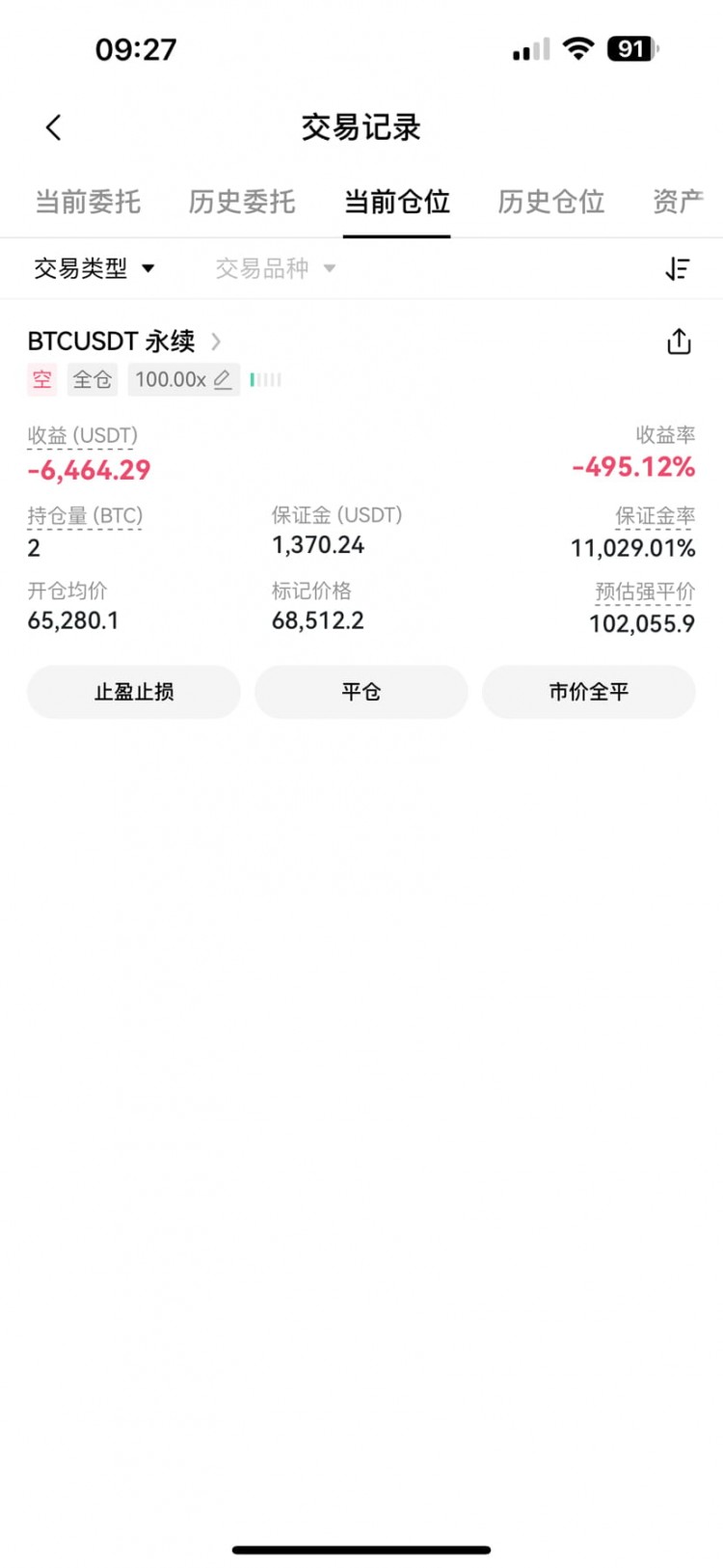 迎接大暴跌 真牛逼破了7萬 先減倉