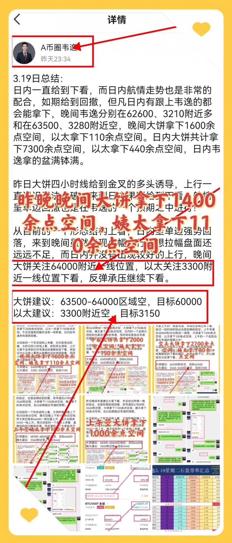 [韋逸說幣]韋逸預測昨日大餅走勢 accurate perception of bitcoin's
