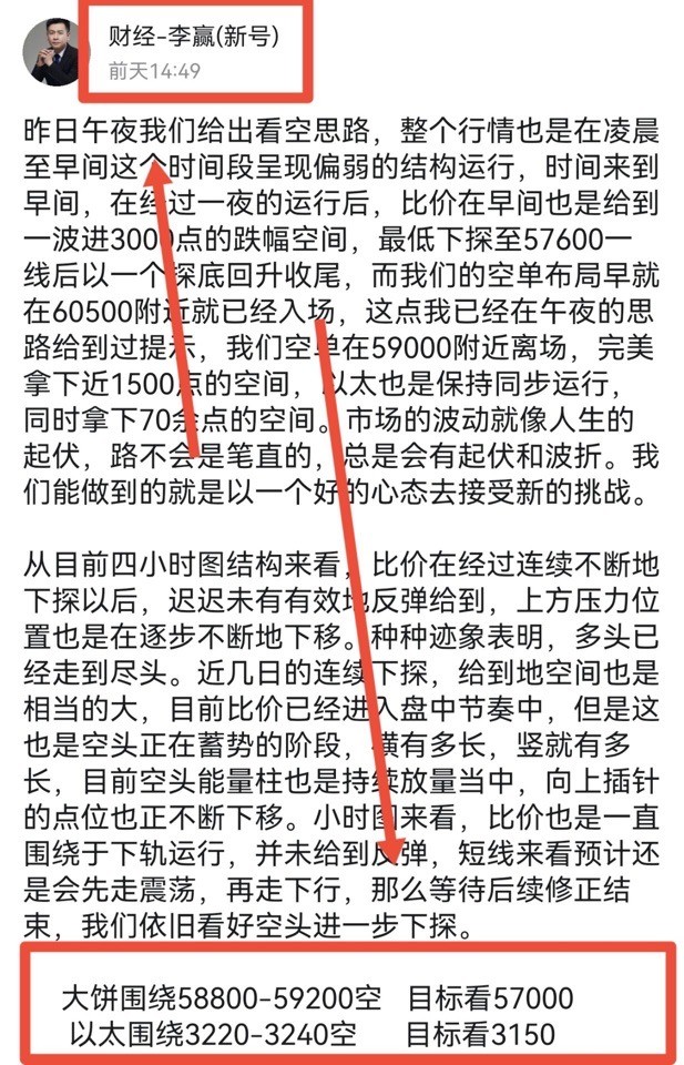 [財(cái)經(jīng)老李]財(cái)經(jīng)老李：7.6日午間比特幣以太坊操作與分析