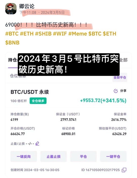 [卿云論]比特幣午后做多思路，