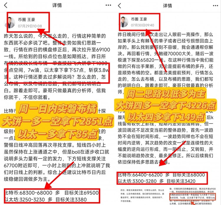 [幣圈王豪]周一早間比特幣以太坊操作思路以及策略
